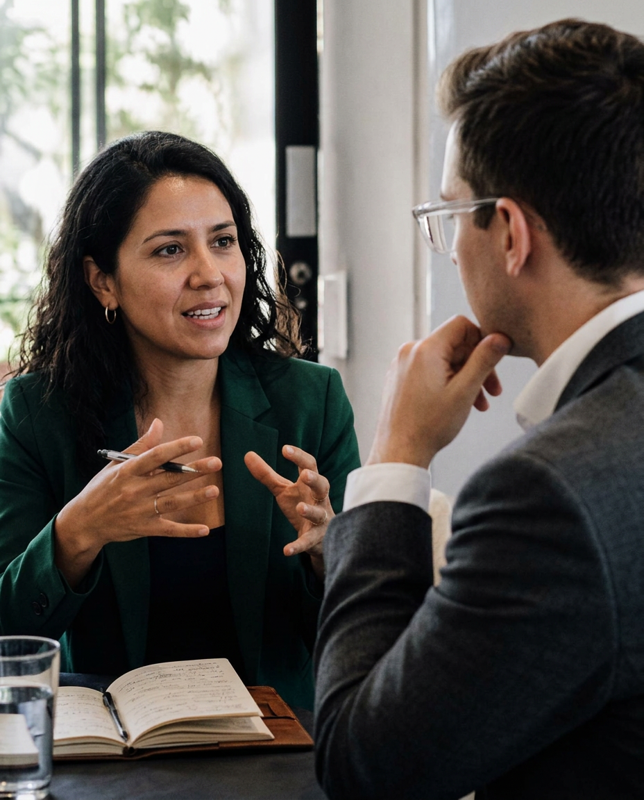 Young professional in a personalized intercultural coaching session